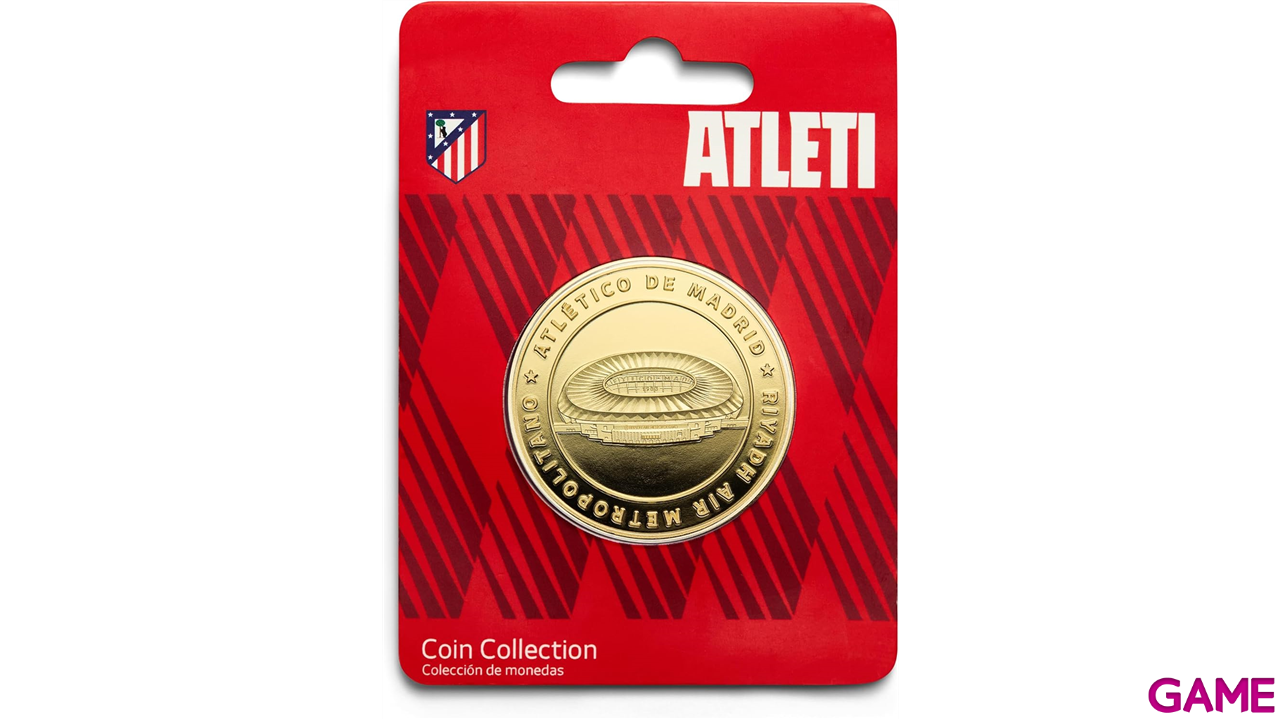 Moneda dorada Atlético de Madrid Edición especial Escudo y Estadio Riyadh Air Metropolitano-5