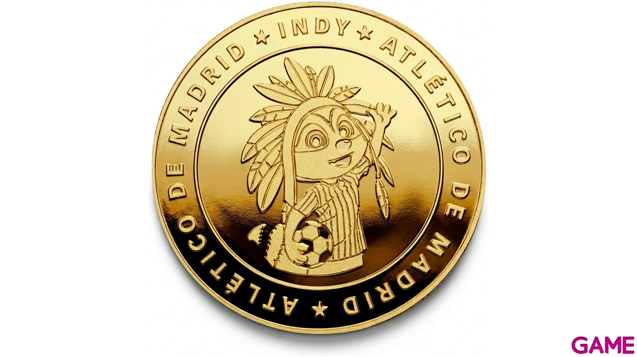 Moneda dorada Atlético de Madrid Edición especial INDY y Escudo-1
