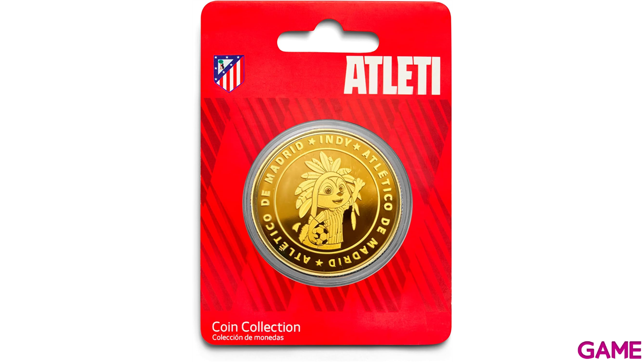 Moneda dorada Atlético de Madrid Edición especial INDY y Escudo-2
