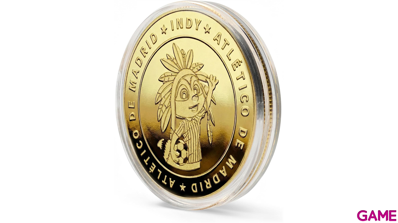 Moneda dorada Atlético de Madrid Edición especial INDY y Escudo-4