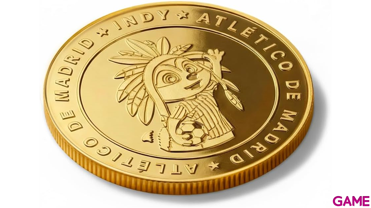 Moneda dorada Atlético de Madrid Edición especial INDY y Escudo-6