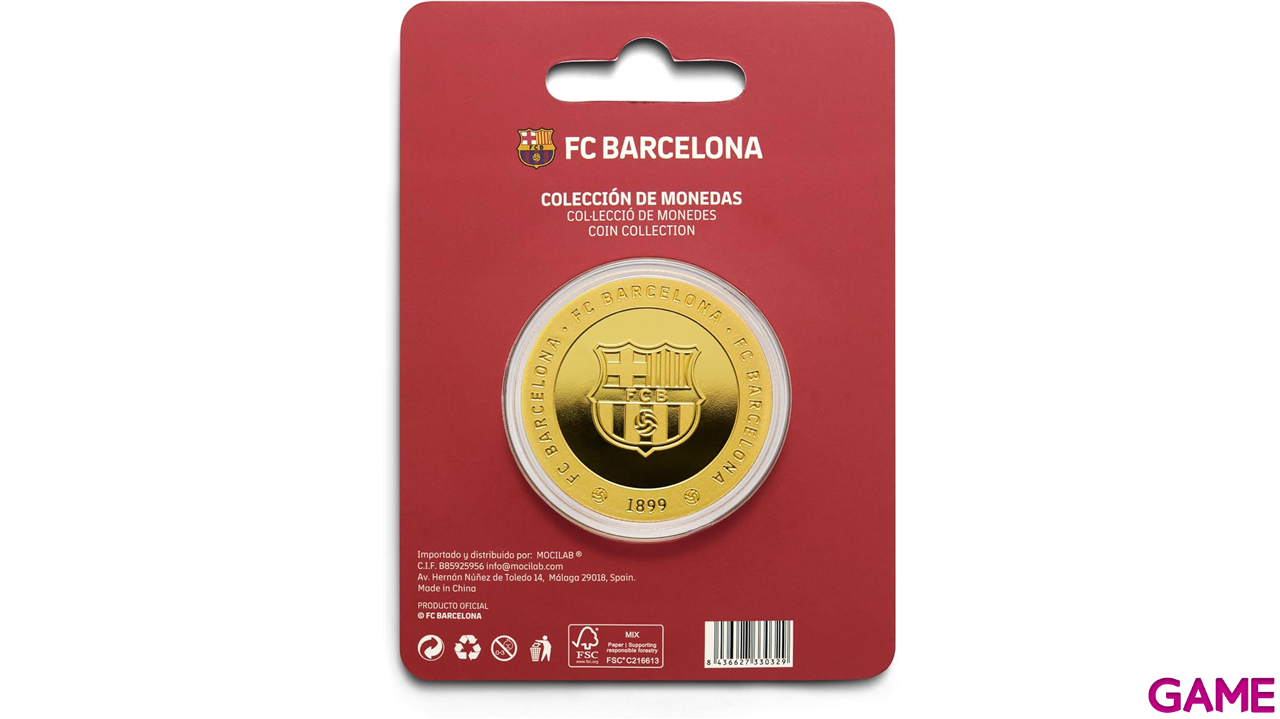 Moneda dorada FC Barcelona Edición especial Escudo y Estadio Spotify Camp Nou-1