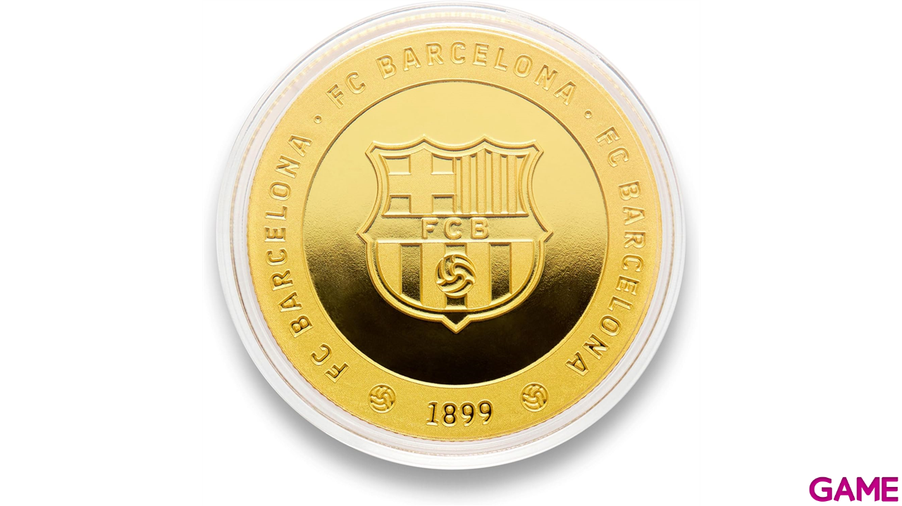 Moneda dorada FC Barcelona Edición especial Escudo y Estadio Spotify Camp Nou-5