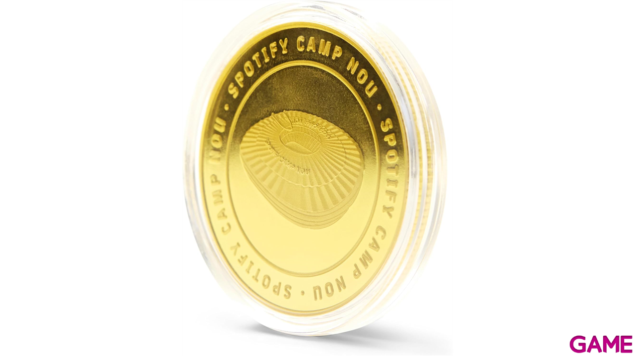 Moneda dorada FC Barcelona Edición especial Escudo y Estadio Spotify Camp Nou-6