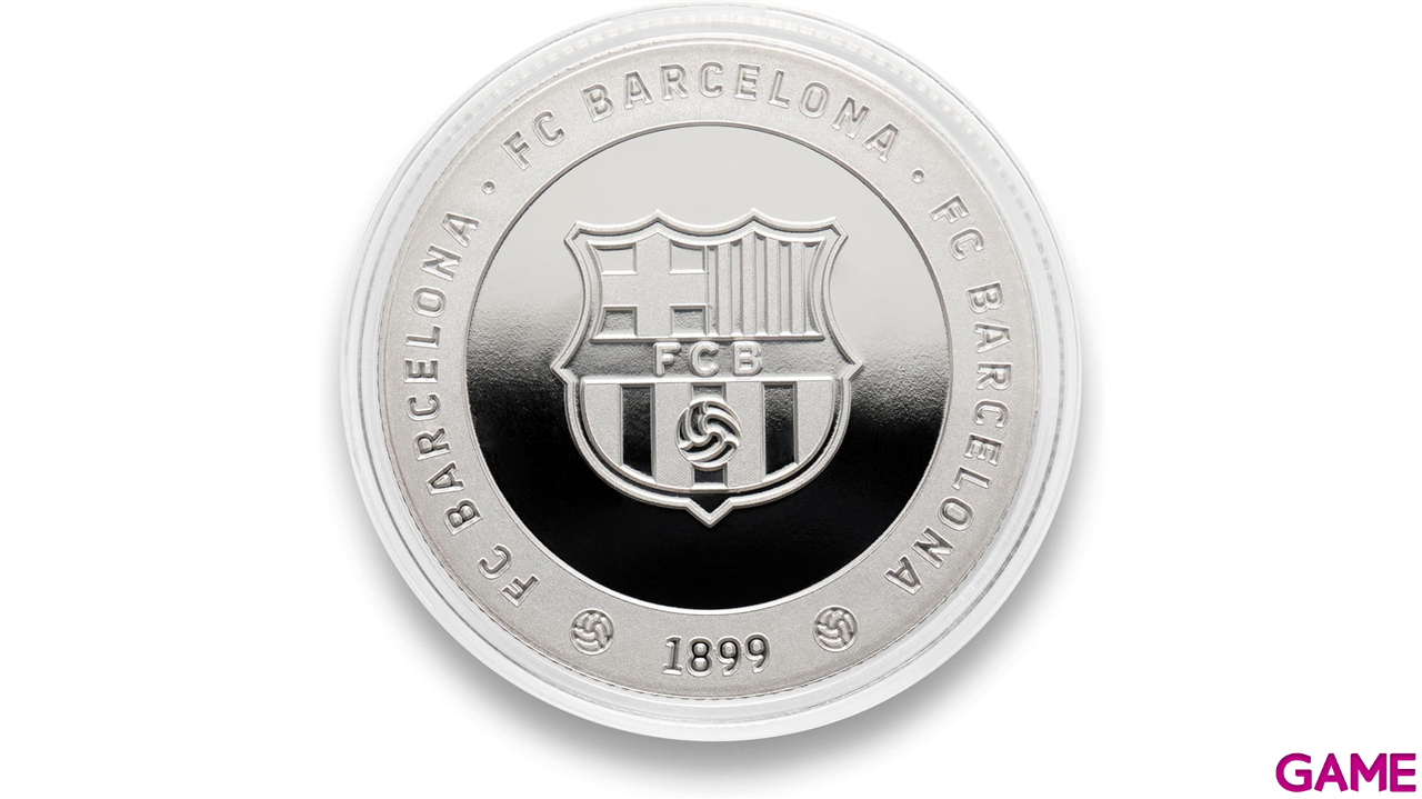 Moneda plateada FC Barcelona Edición especial Escudo y Estadio Spotify Camp Nou-3