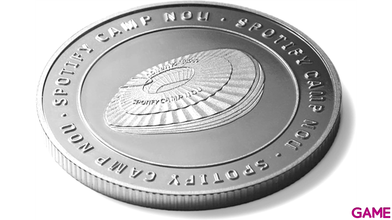Moneda plateada FC Barcelona Edición especial Escudo y Estadio Spotify Camp Nou-5