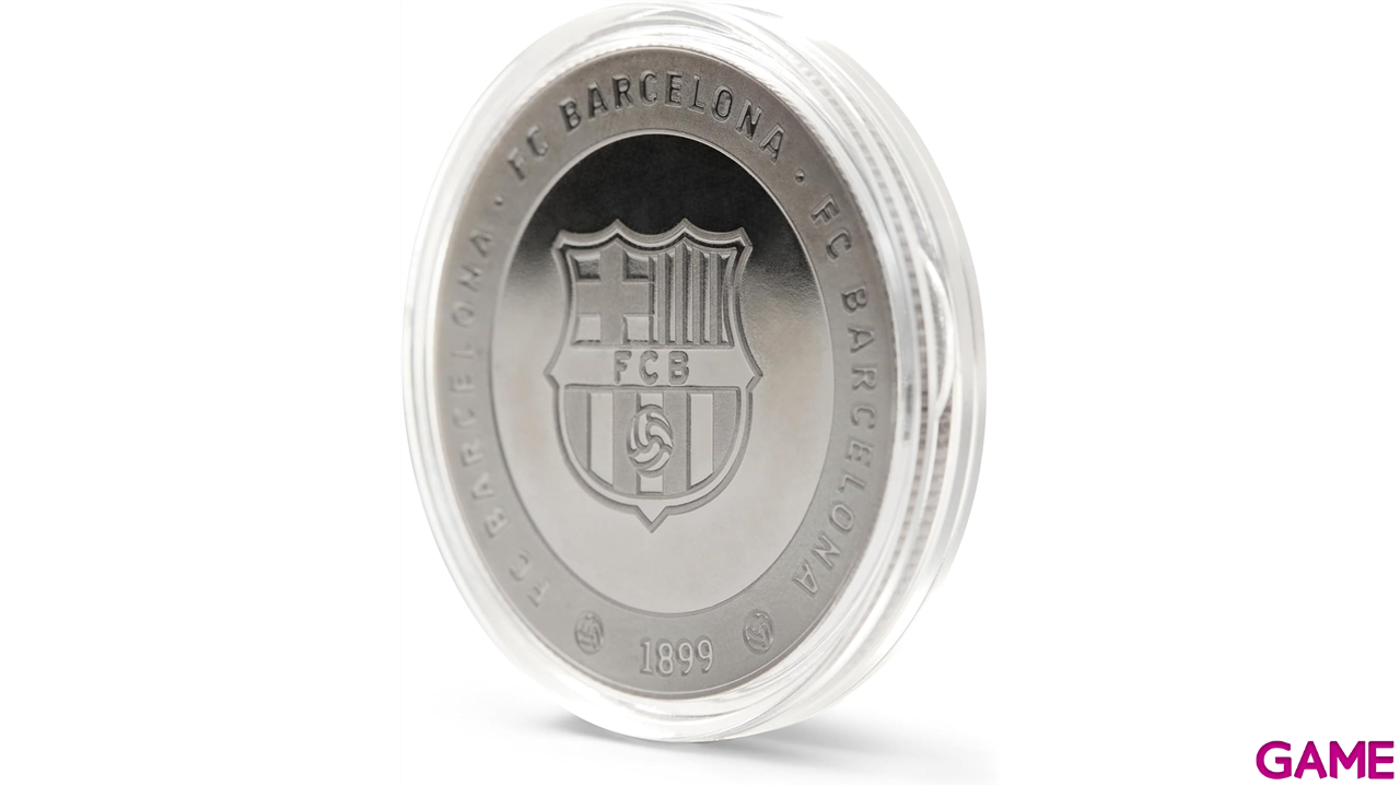 Moneda plateada FC Barcelona Edición especial Escudo y Estadio Spotify Camp Nou-6