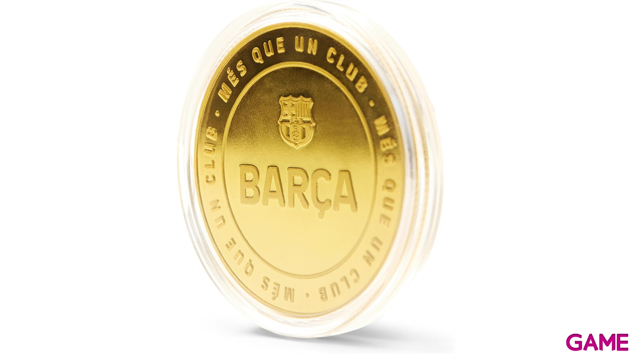 Moneda dorada FC Barcelona Edición especial con Escudo e inscripción Barça-6