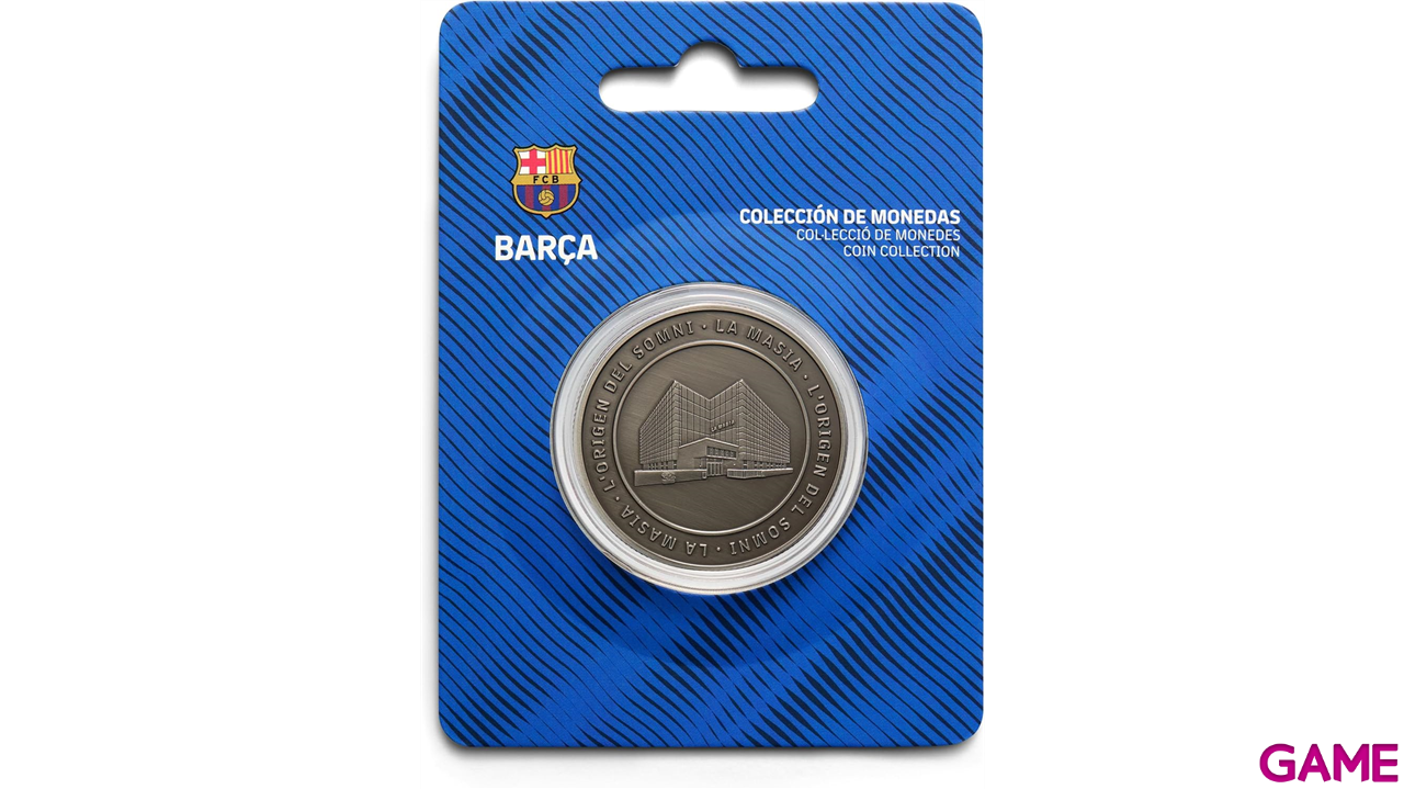 Moneda color bronce FC Barcelona Edición especial con Escudo y la Massia-0