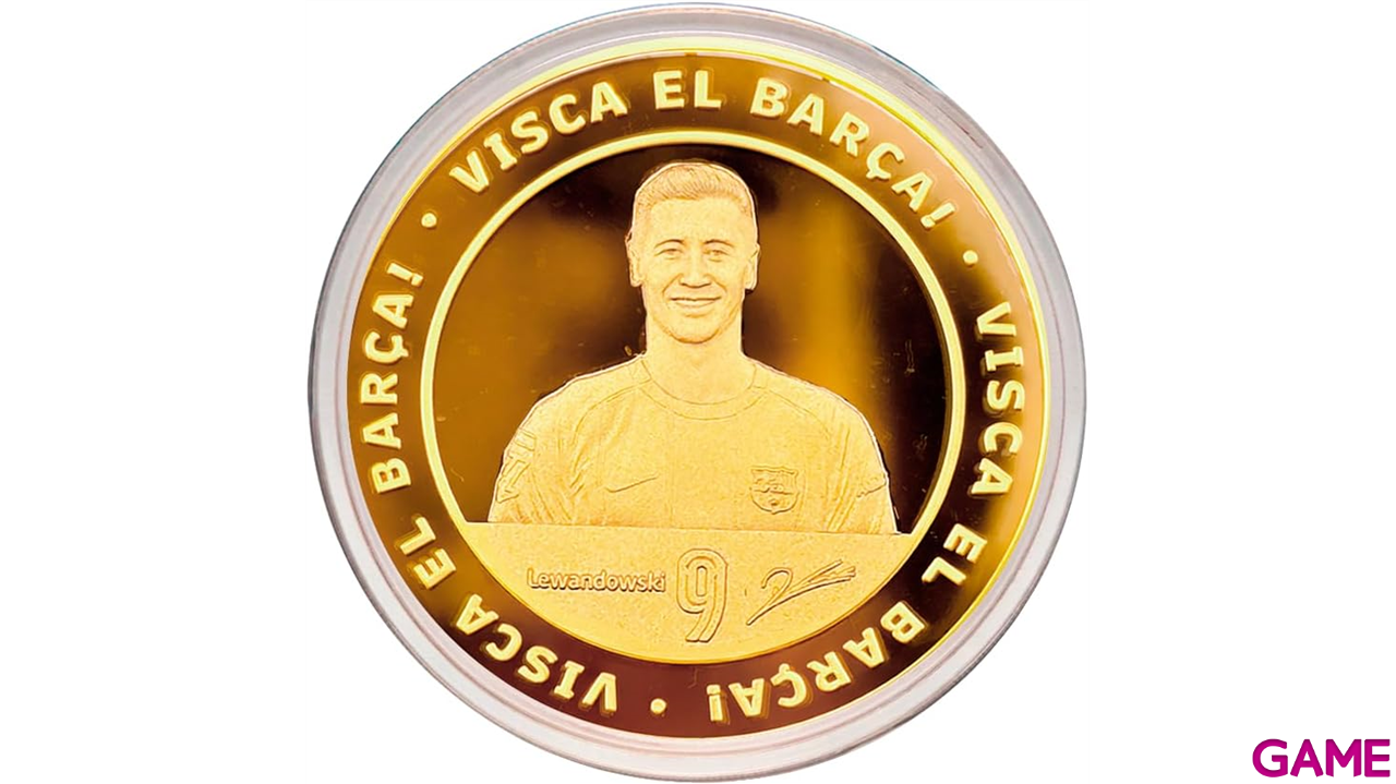 Moneda dorada FC Barcelona Edición Especial Robert Lewandowski “Classic 2025-26”-0