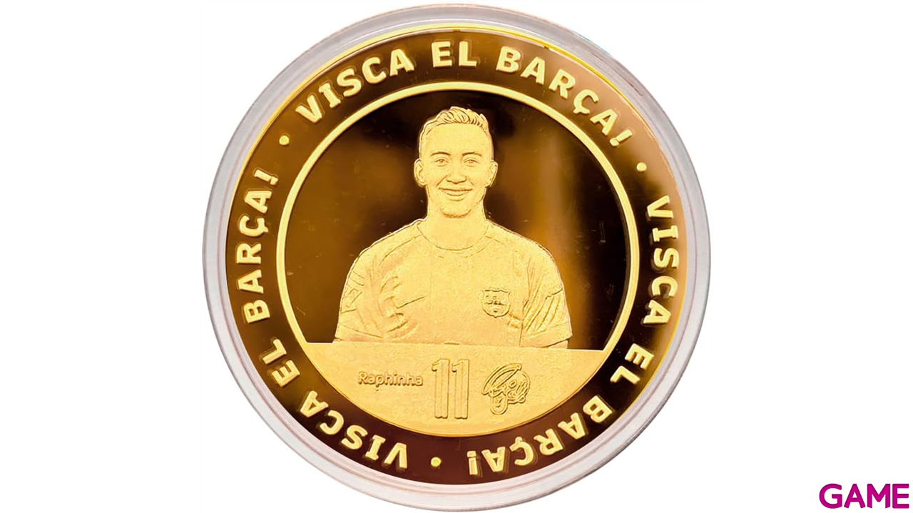 Moneda dorada FC Barcelona Edición Especial Raphinha “Classic 2025-26”-1