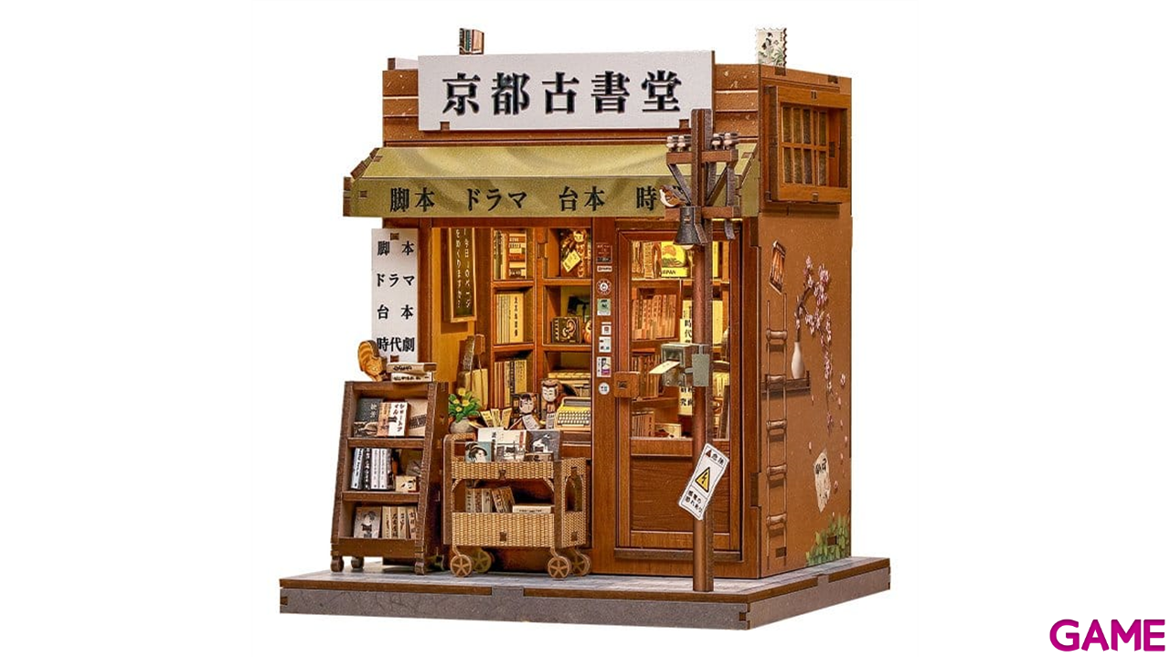 Maqueta Model Kit Miniature House Antique Bookery of Kyoto 18 x 15 cm-0