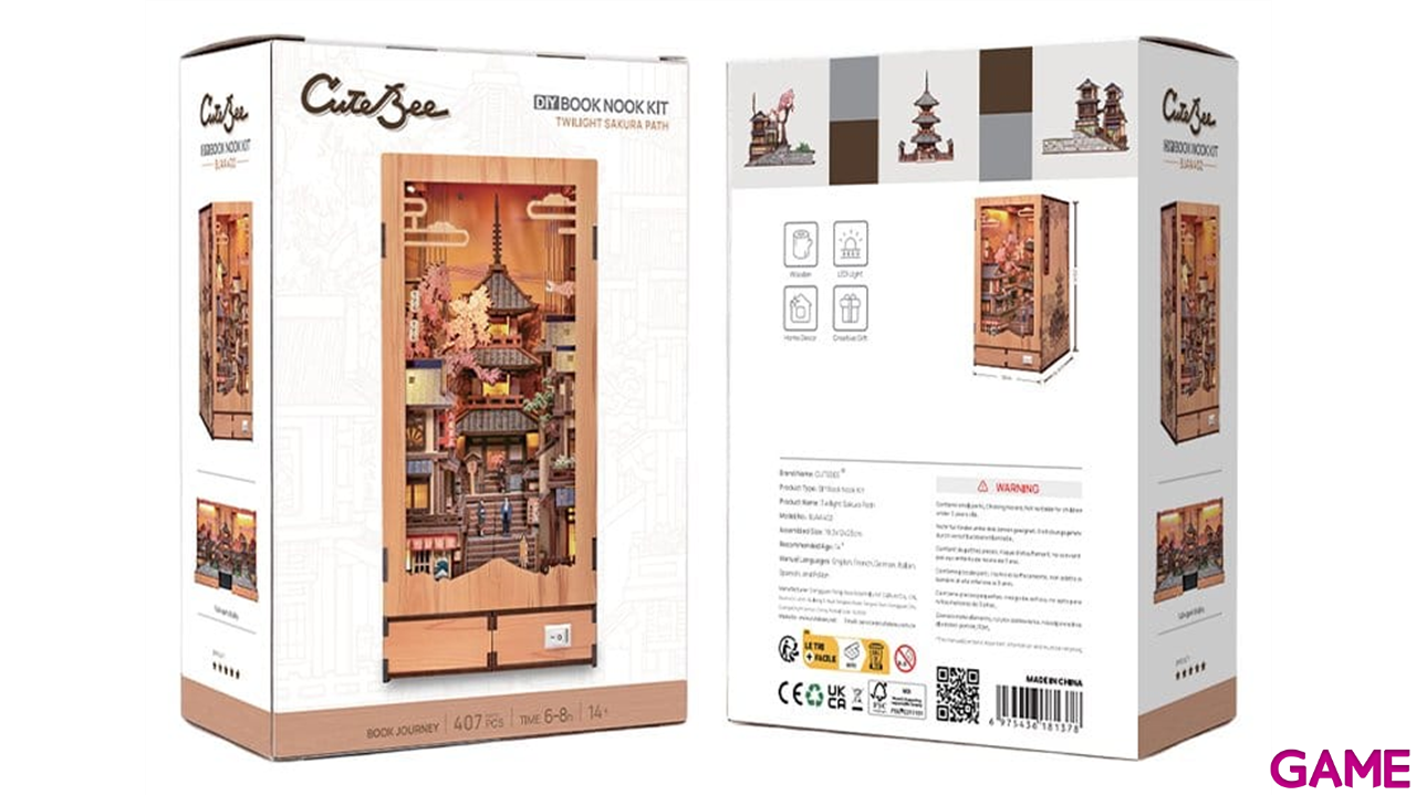 Maqueta Book Nook Twilight Sakura Path 23 x 12 cm-5