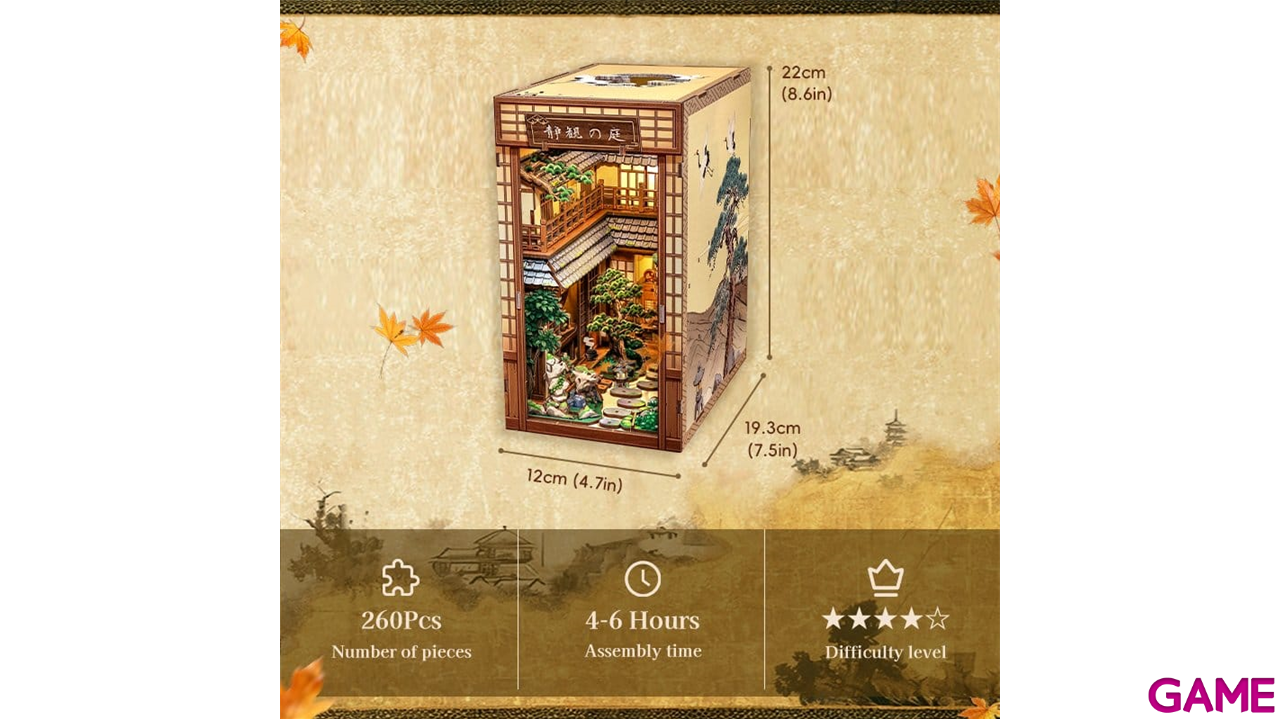 Maqueta Book Nook Serene Courtyard 22 x 12 cm-2