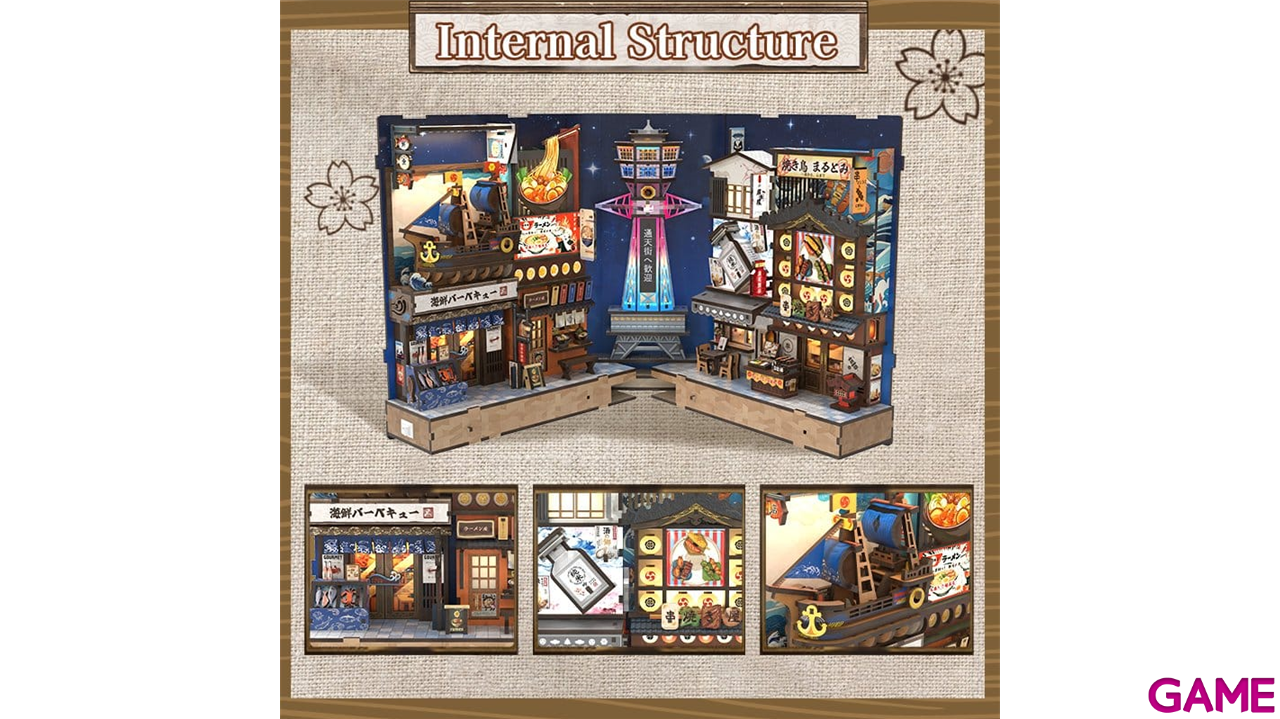 Maqueta Book Nook Tsutenkaku Ichiban Street 23 x 12 cm-1
