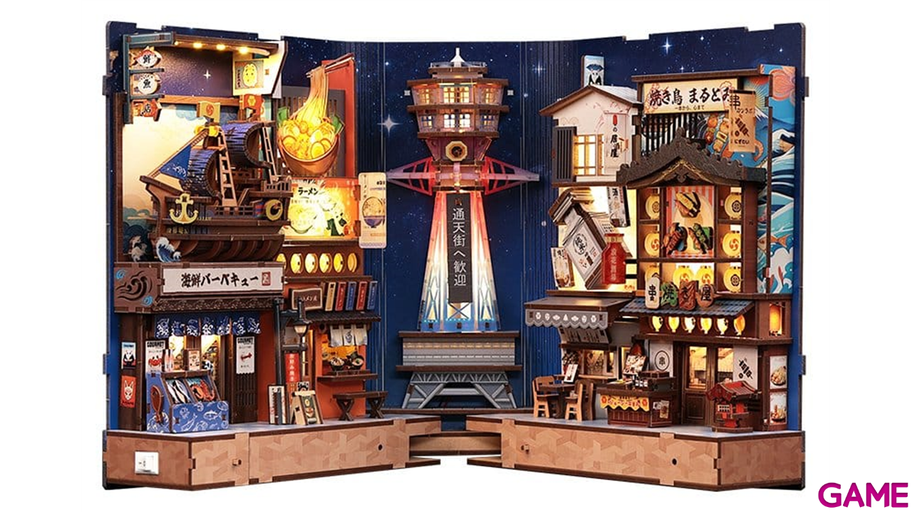 Maqueta Book Nook Tsutenkaku Ichiban Street 23 x 12 cm-2