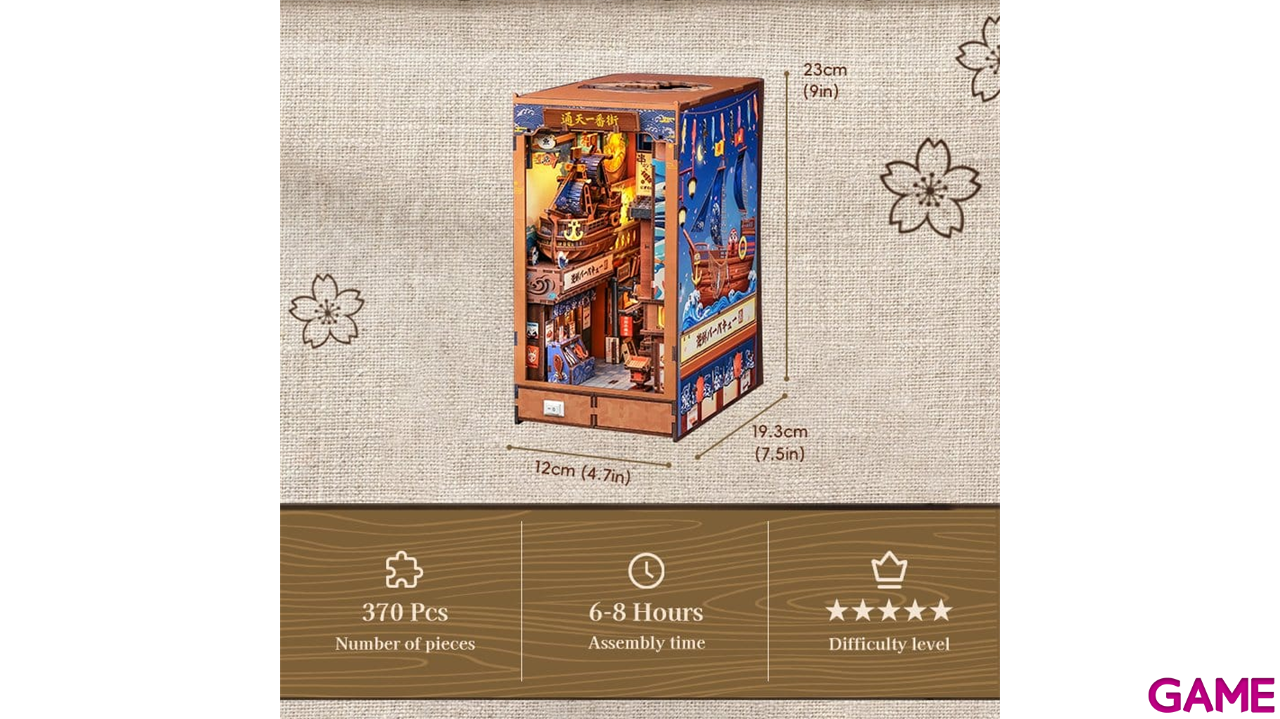 Maqueta Book Nook Tsutenkaku Ichiban Street 23 x 12 cm-4