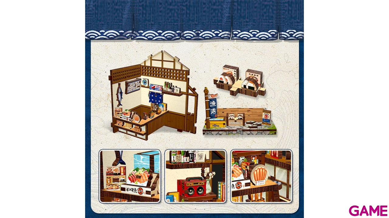 Maqueta Model Kit Miniature House Fukuoka Mentaiko Kitchen 11 x 9 cm-0