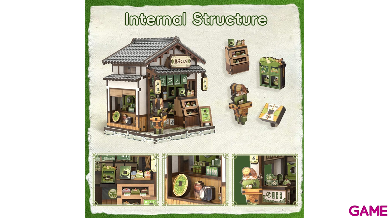 Maqueta Model Kit Miniature House Kyoto Matcha Cottage 11 x 9 cm-2