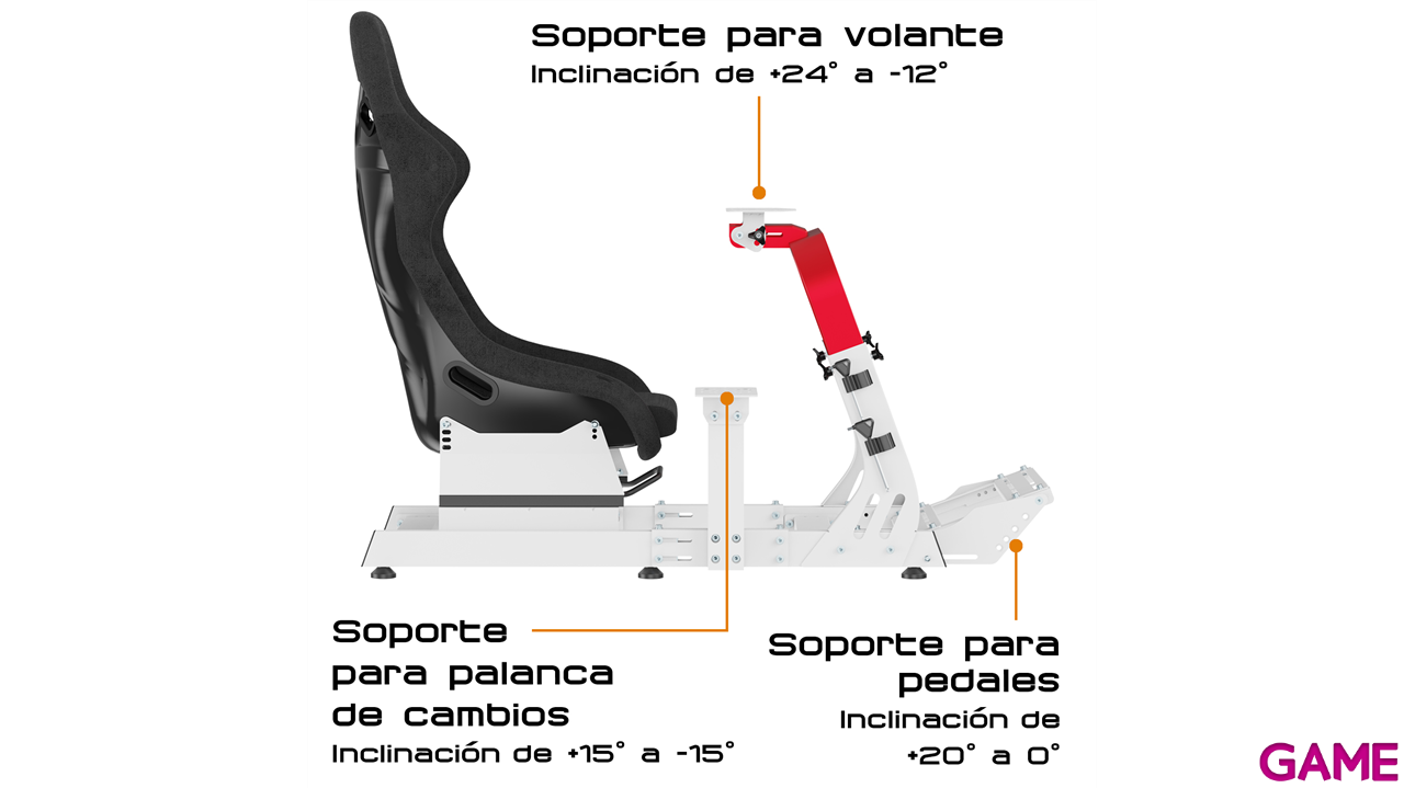 Indeca Sensus Racer GTR Gaming Seat - Asiento Conducción-3