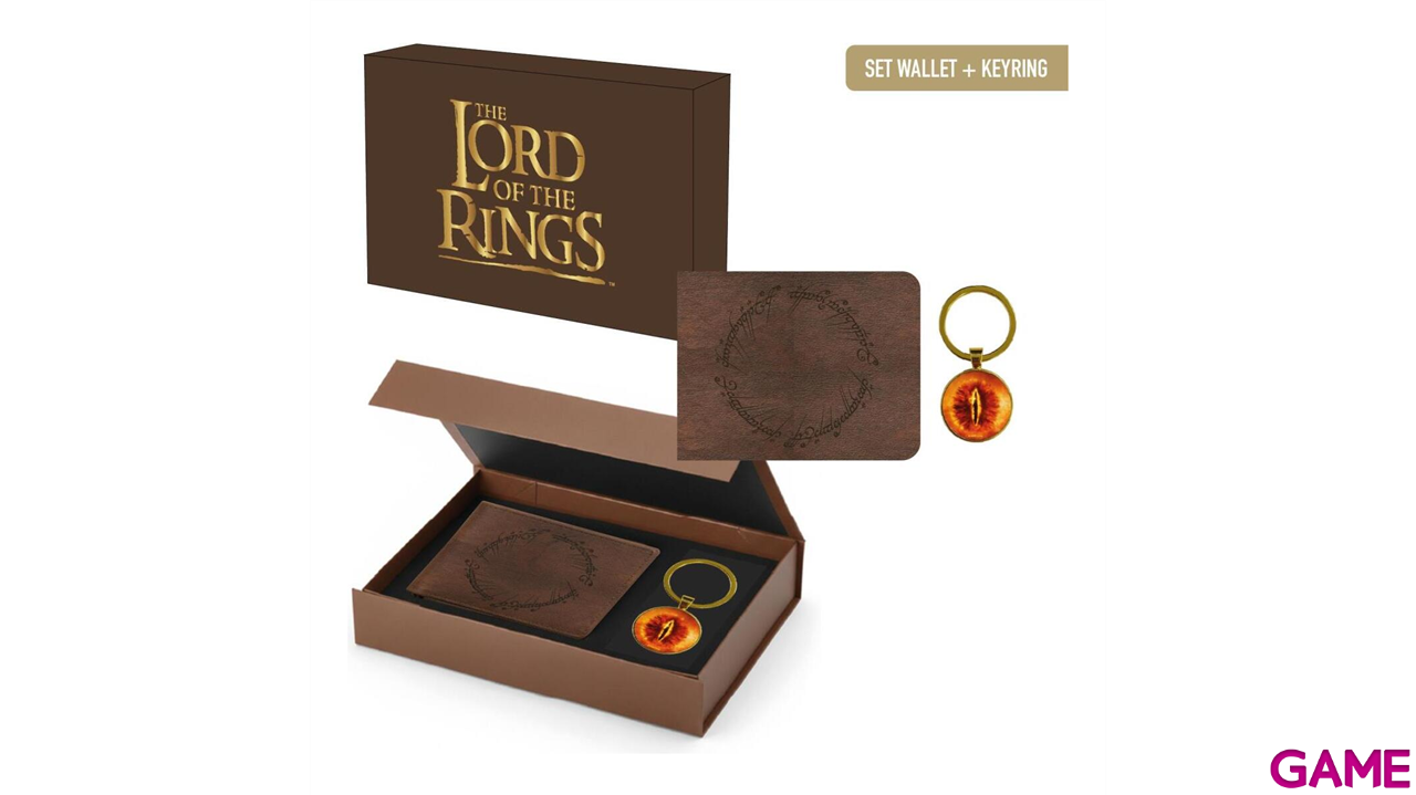 Set de regalo cartera + llavero metalico El Señor de los Anillos-0