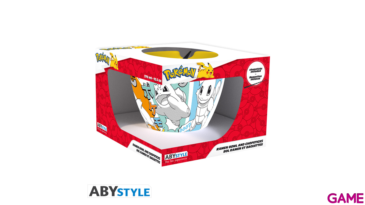 Bowl de Ramen con palillos Pokémon Starters Manga-0