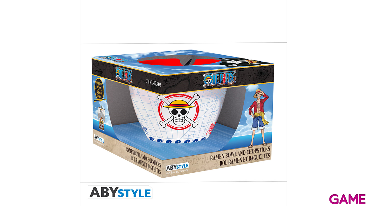 Bowl de Ramen con palillos One Piece Monkey D. Luffy-0