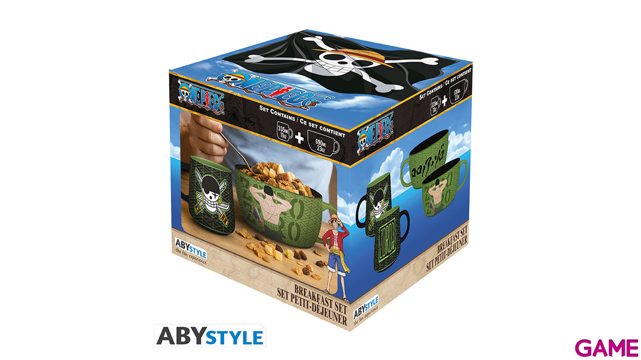 Set de desayuno One Piece Zoro (Taza + Bowl)-1