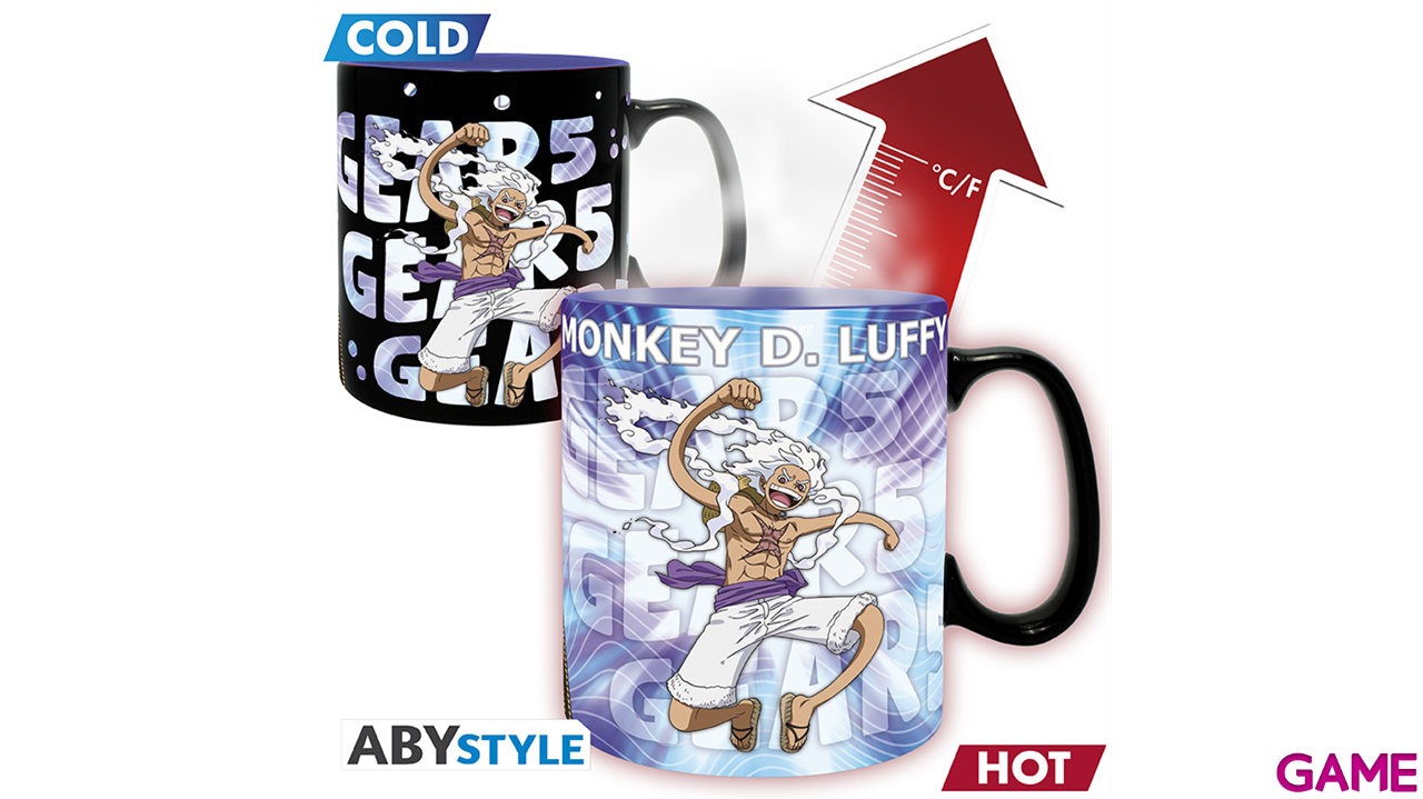 Taza Termosensible One Piece Gear 5th de 460 ml-1