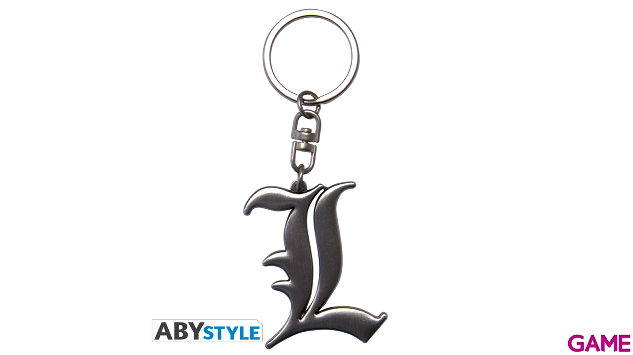 Llavero metálico 3D Death Note L Symbol-0