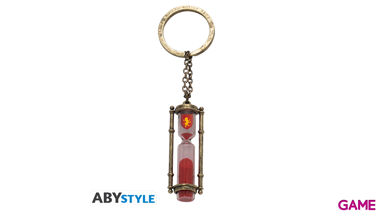 Llavero metálico 3D Harry Potter Reloj de Arena Gryffindor-1