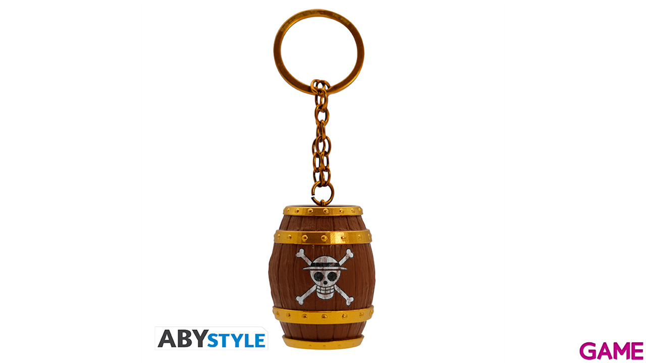 Llavero metálico 3D One Piece Barril-0