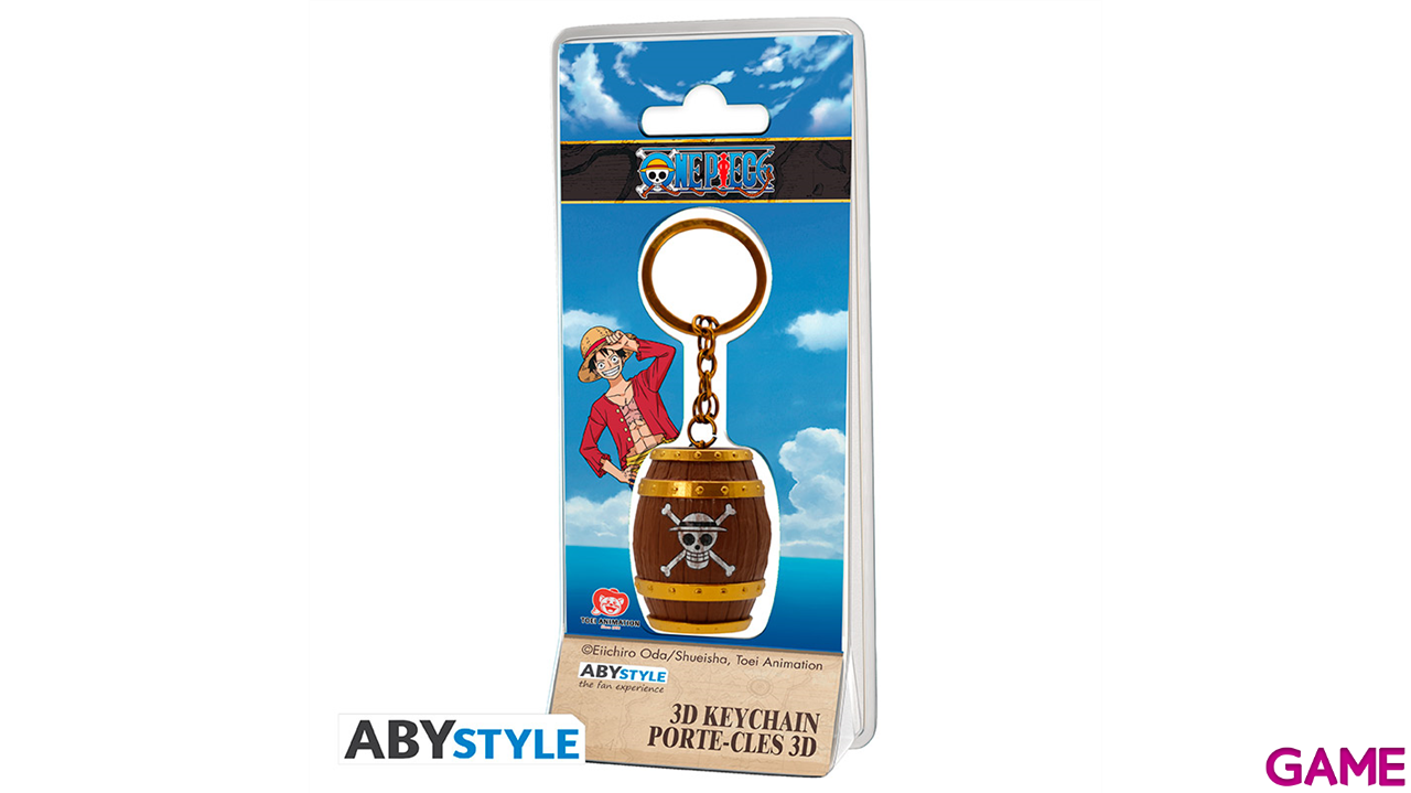 Llavero metálico 3D One Piece Barril-1