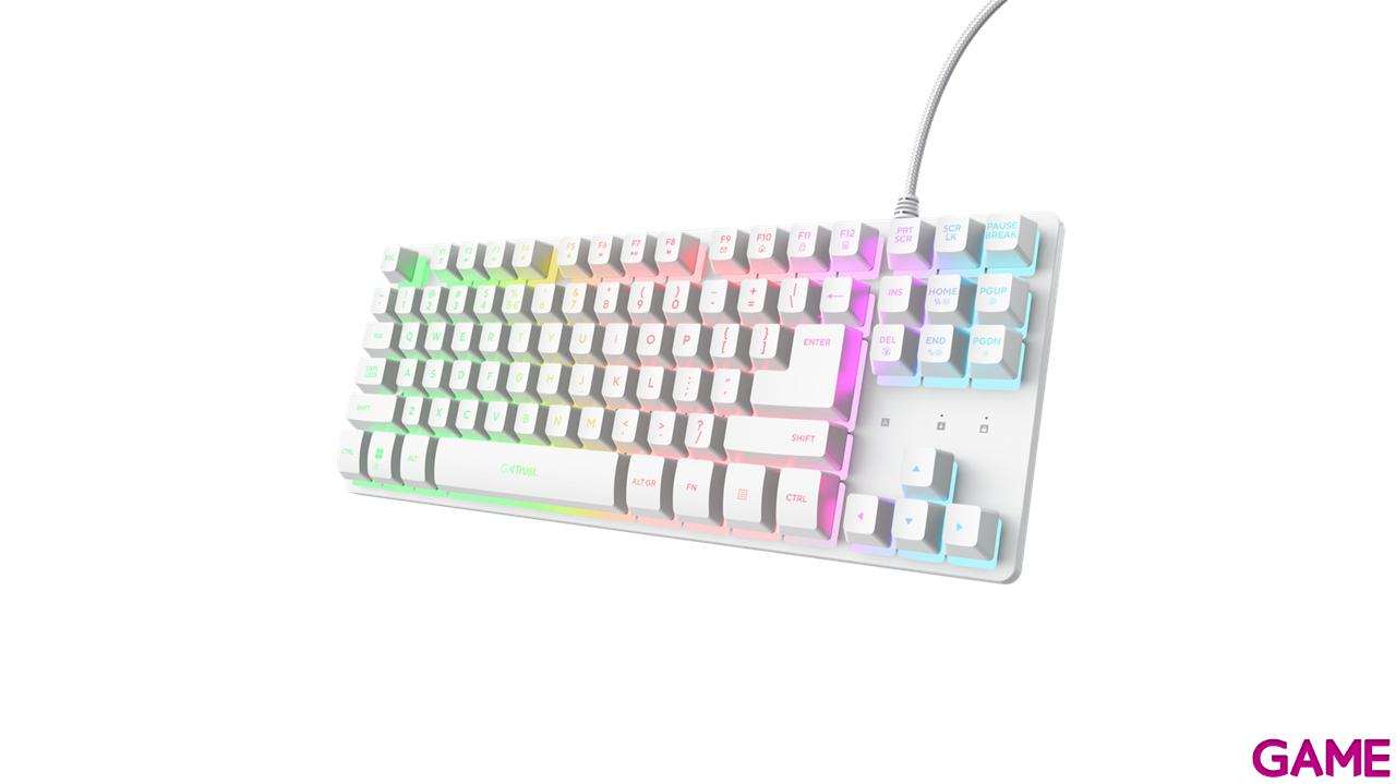 Trust GXT 833PS Thado TKL Blanco PC - PS5 - PS4 - Xbox - Switch - Teclado Gaming-0