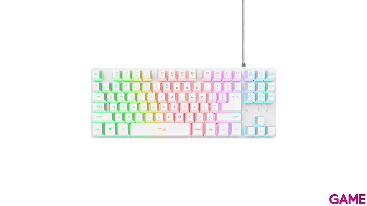 Trust GXT 833PS Thado TKL Blanco PC - PS5 - PS4 - Xbox - Switch - Teclado Gaming-1