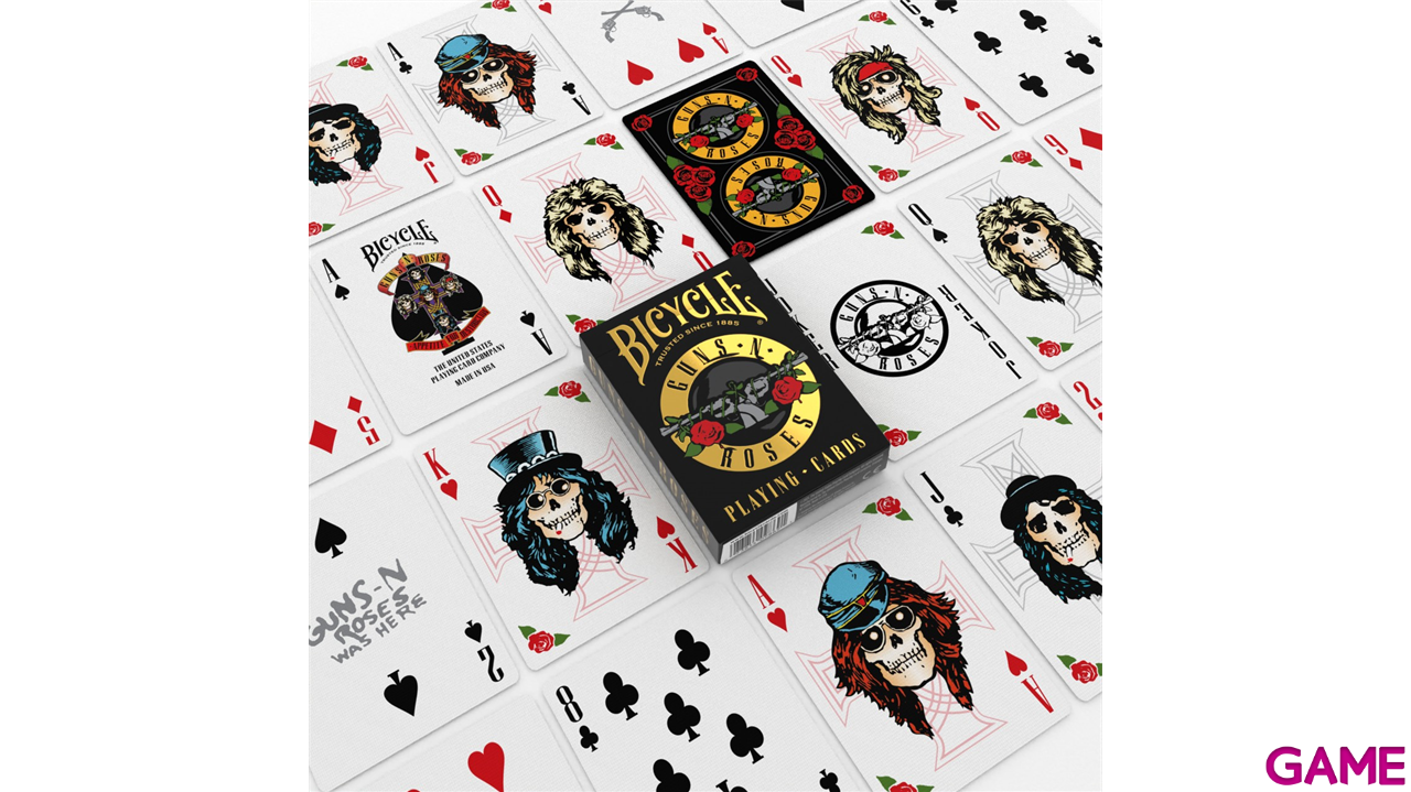 Baraja de Poker Bicycle Guns & Roses-1