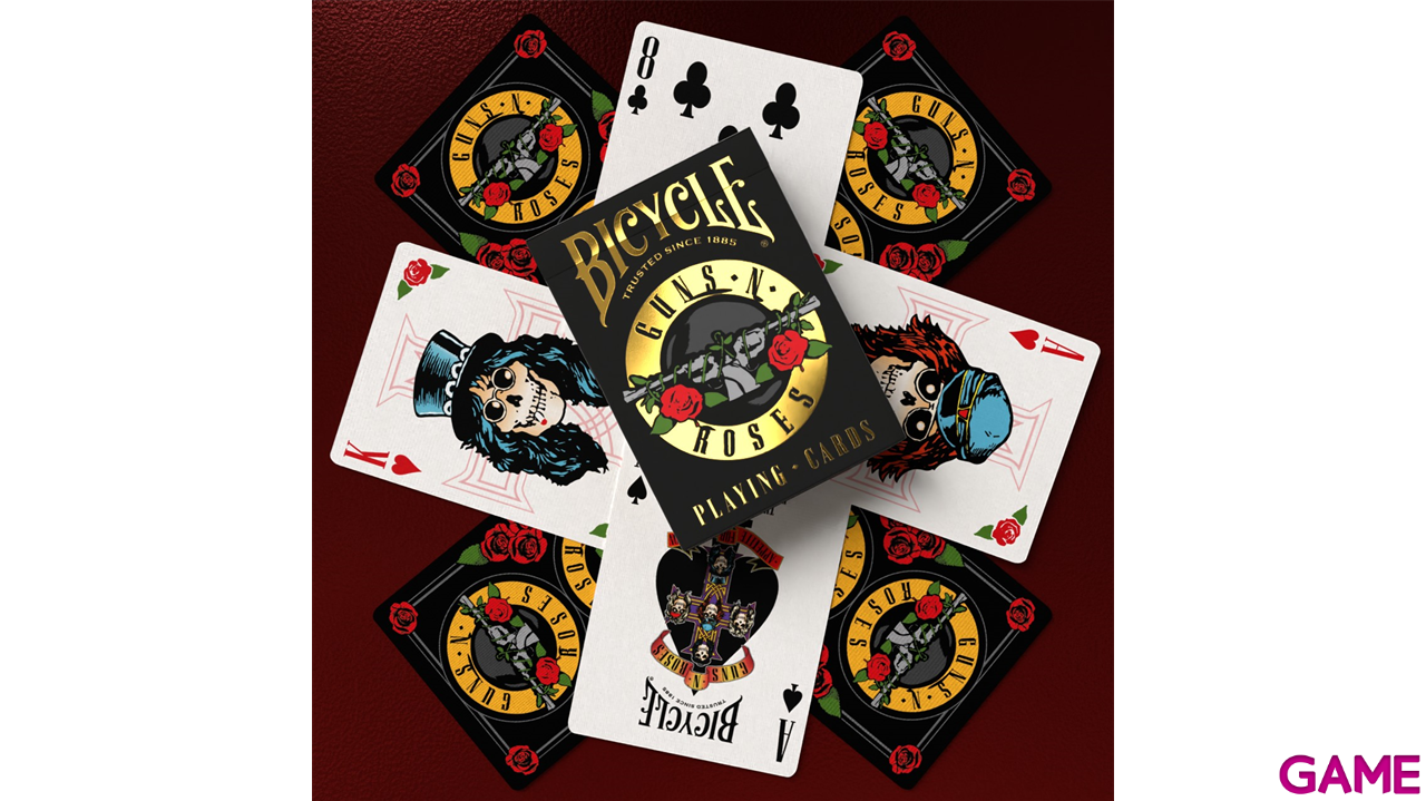 Baraja de Poker Bicycle Guns & Roses-2
