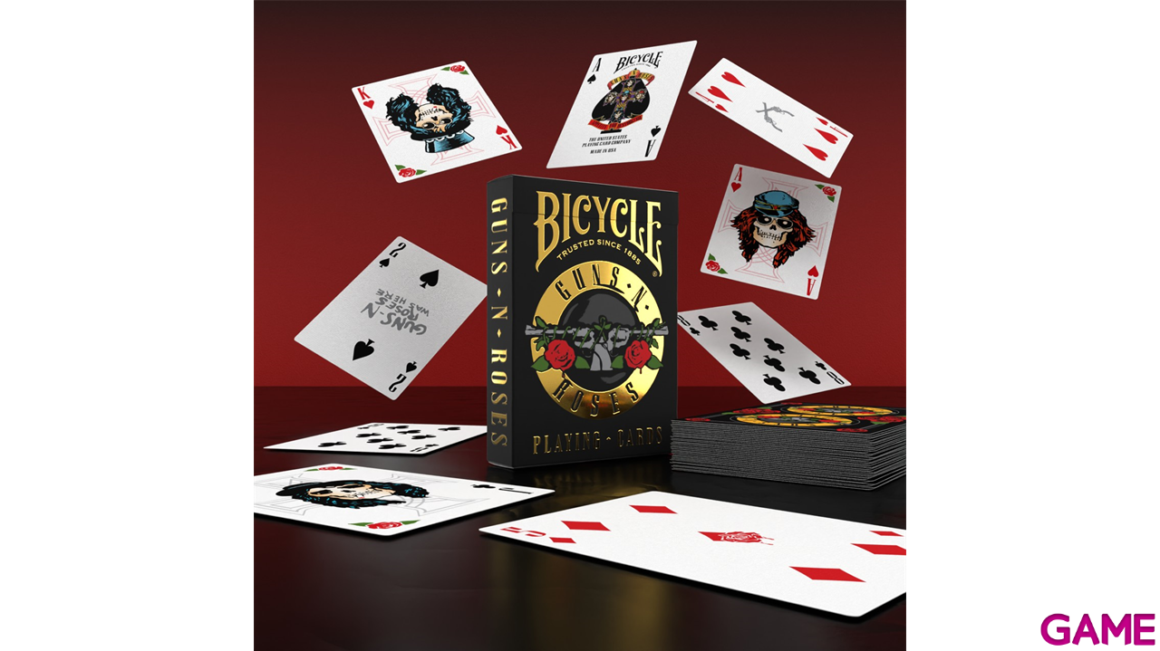 Baraja de Poker Bicycle Guns & Roses-5