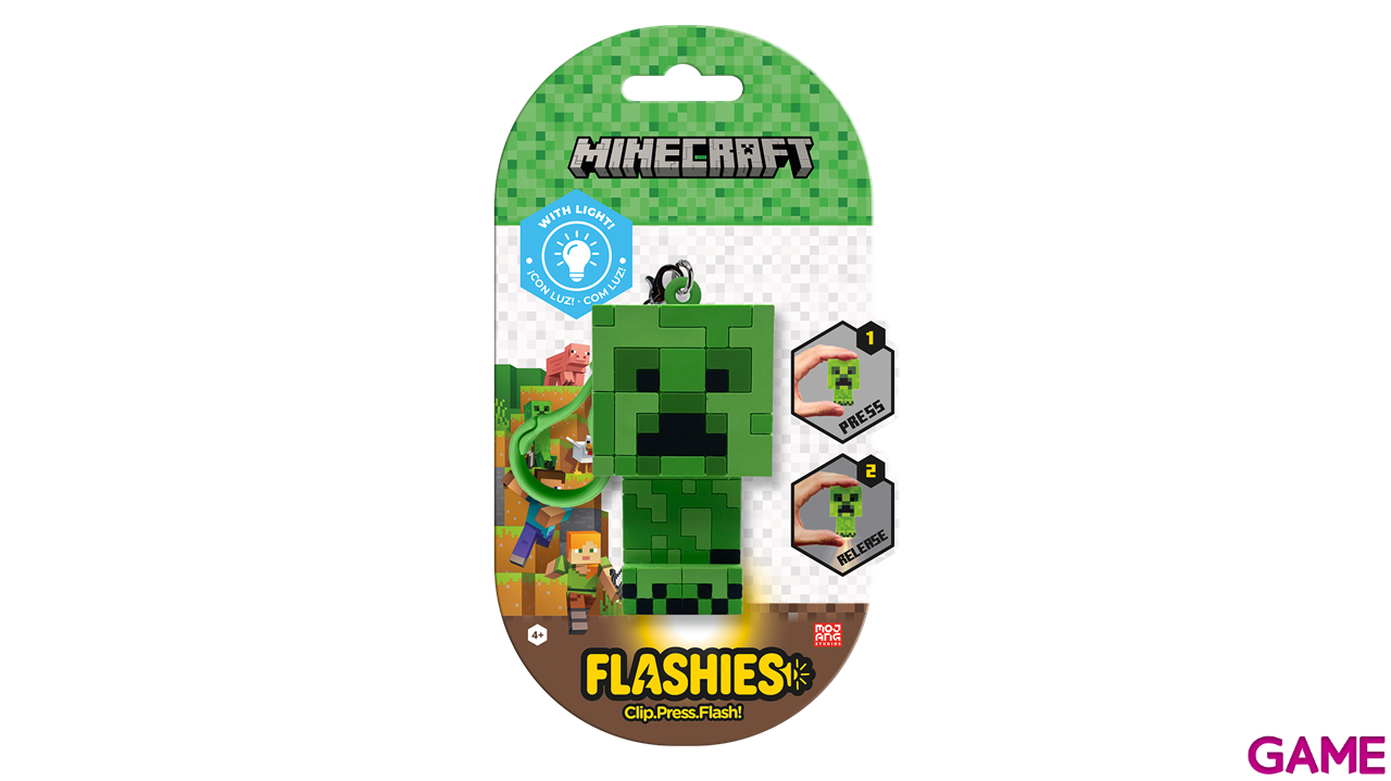 Figura 3D con Linterna Minecraft Creeper-1
