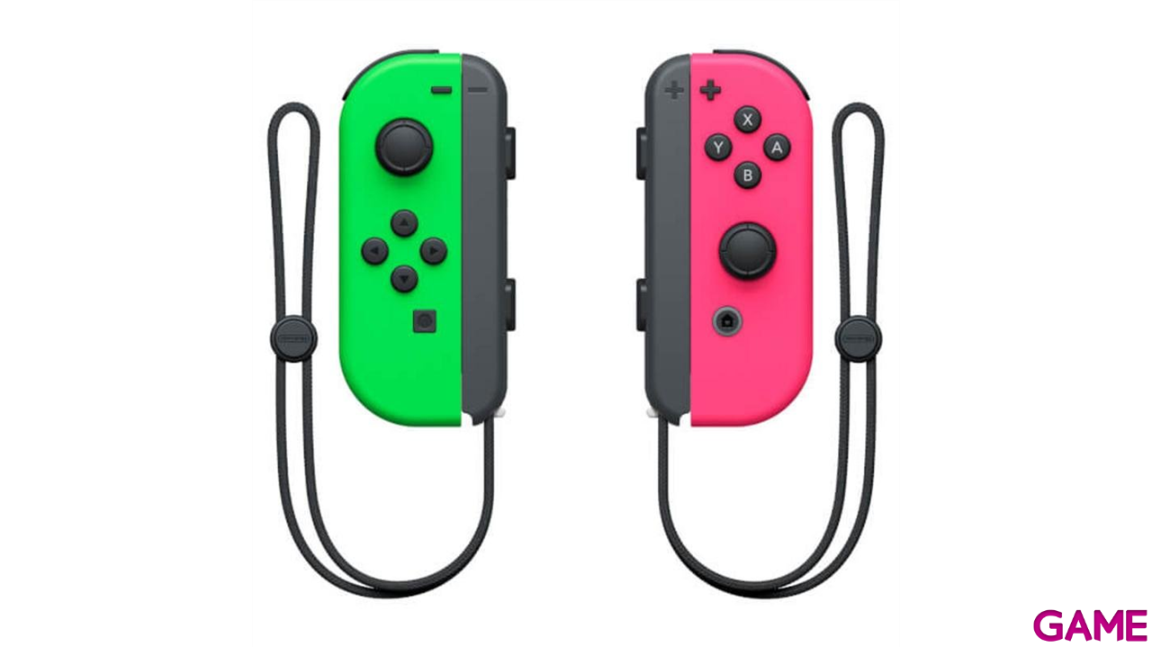 Joy-Con (set Izda/Dcha) Verde Neón/Rosa Neón - Batería Extraíble-1