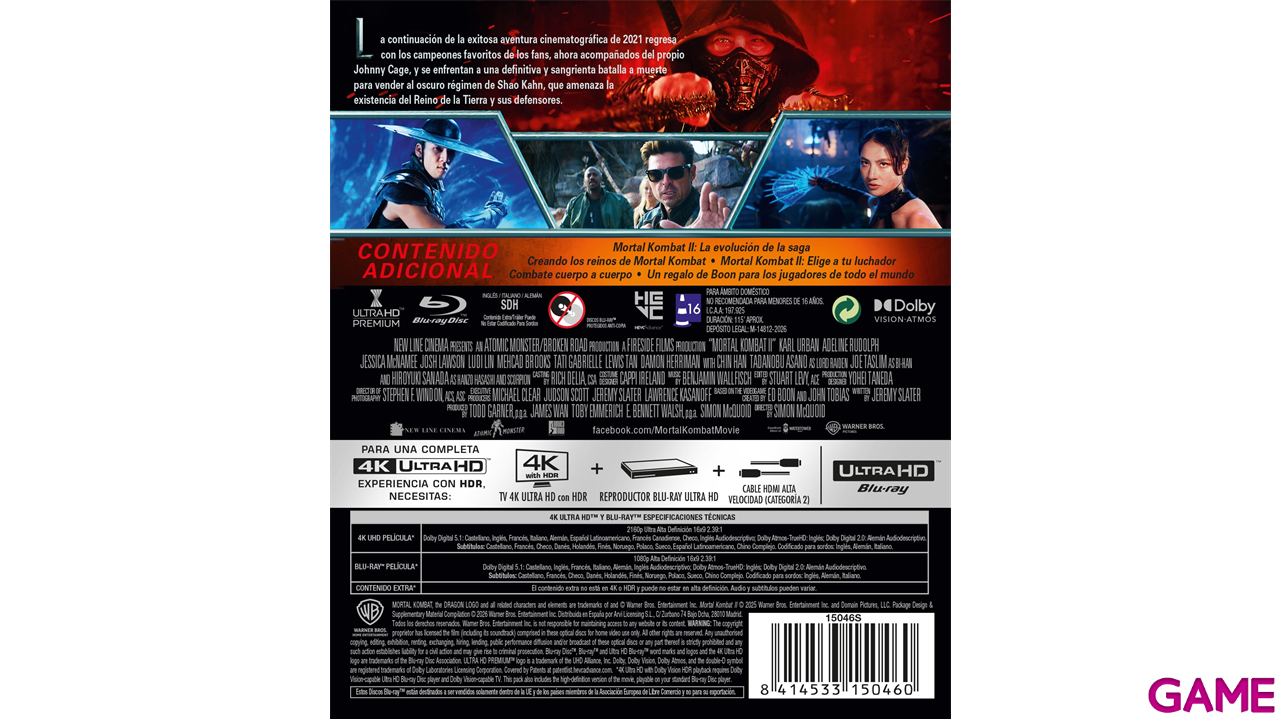 Mortal Kombat 2 4K + BD-1