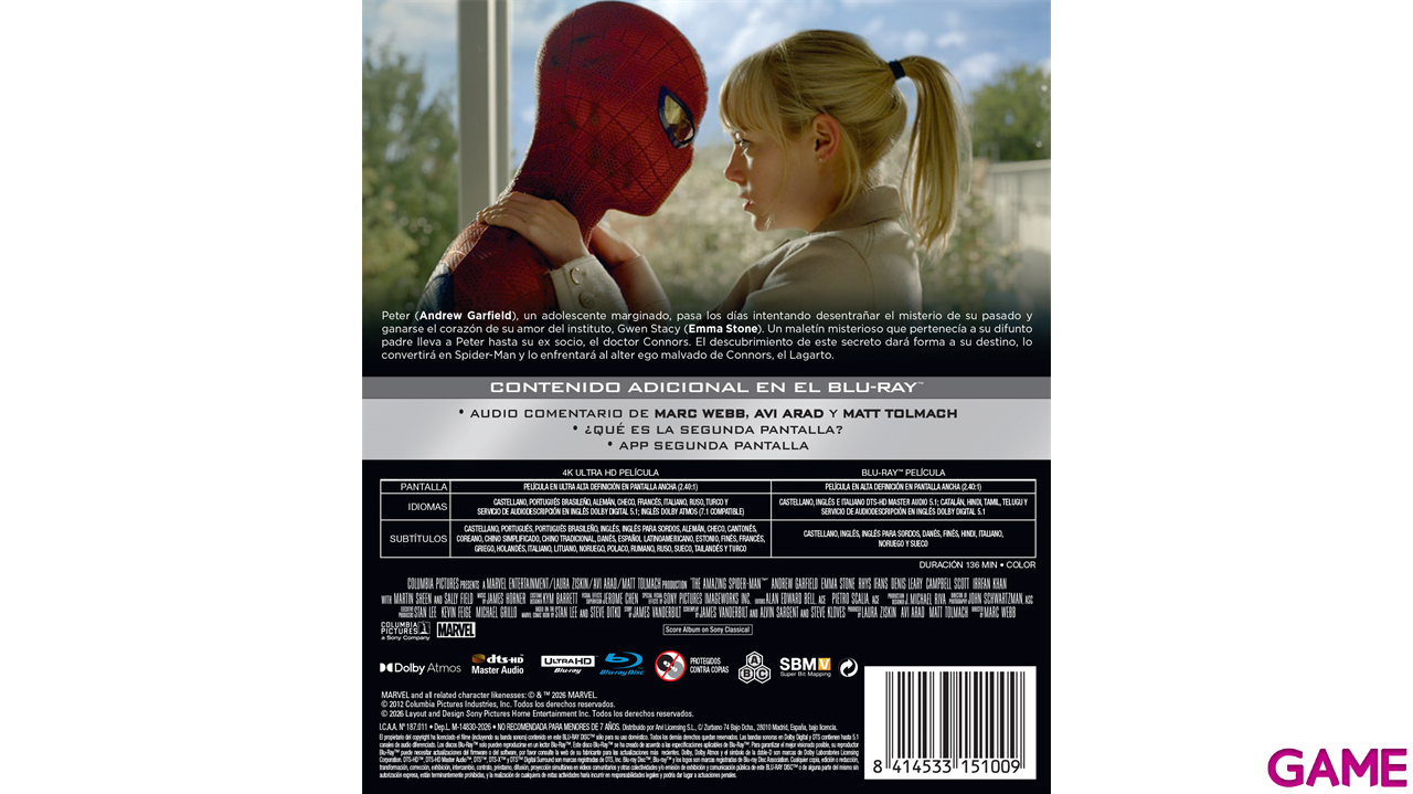 Amazing Spider-Man 1 4K + BD-1
