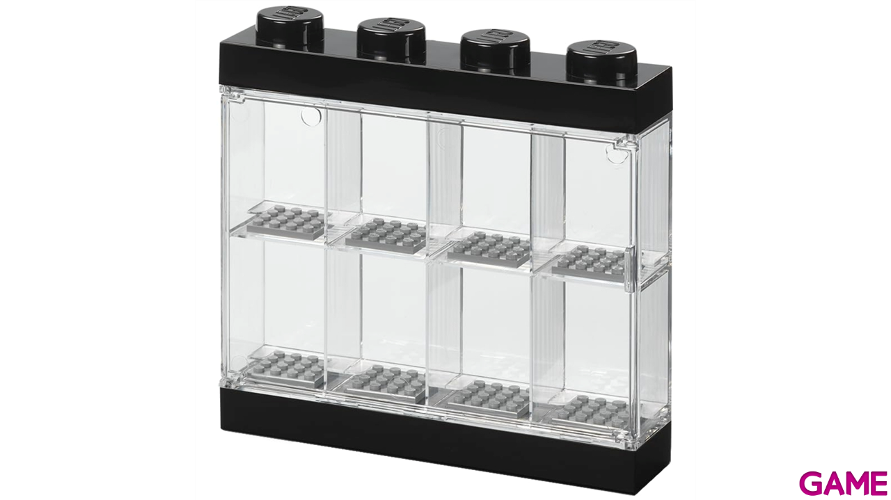 Vitrina de exposición para 8 minifiguras LEGO de color negro-0