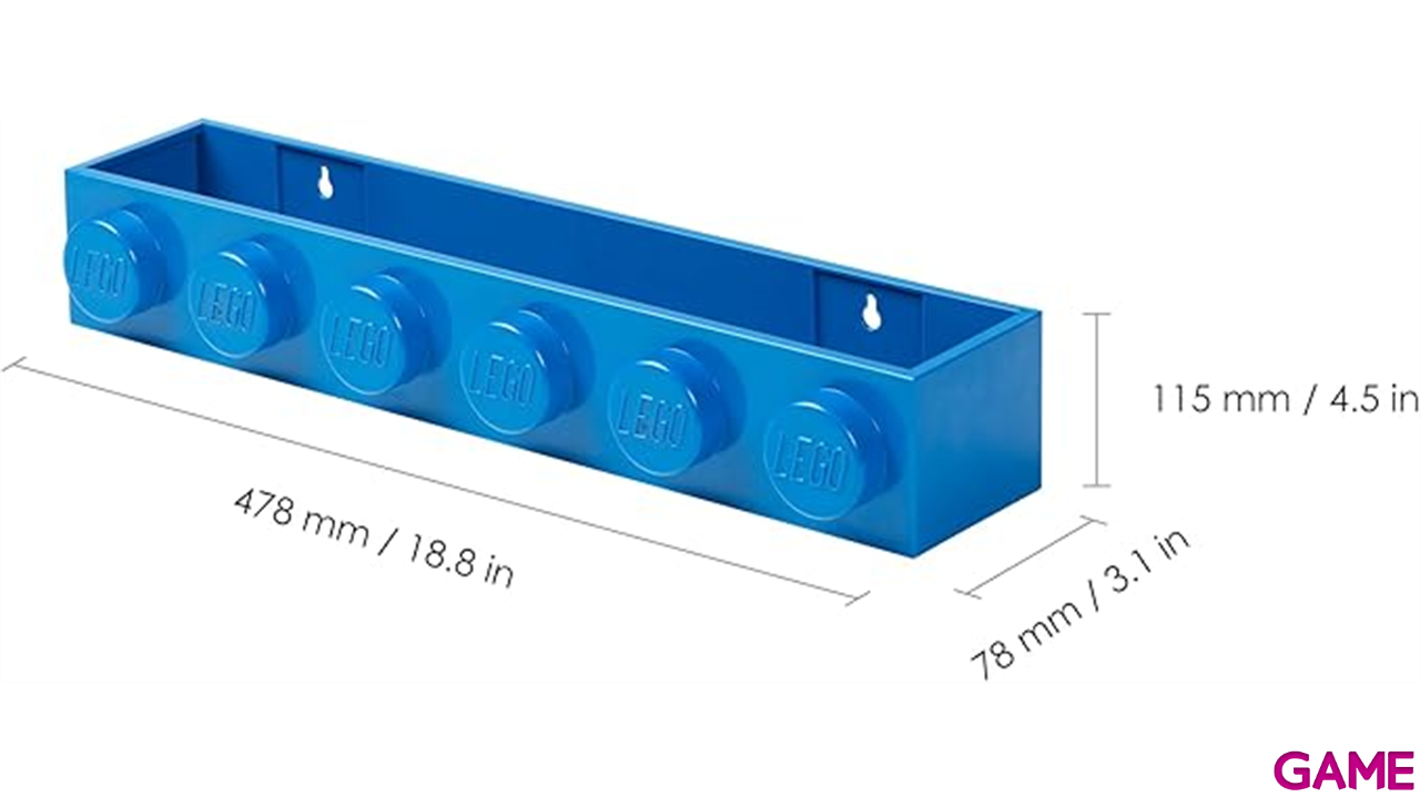 Estantería LEGO azul de 48 cm-1