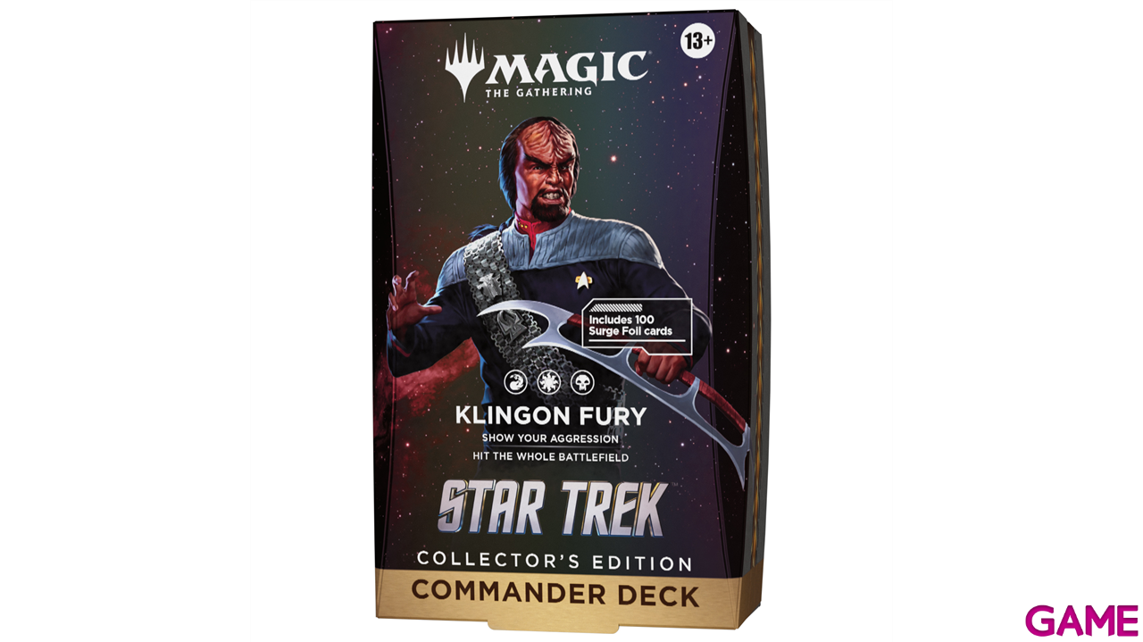 Mazo de cartas Magic: The Gathering Star Trek Commander Deck Collector - Klingon Fury (inglés)-0