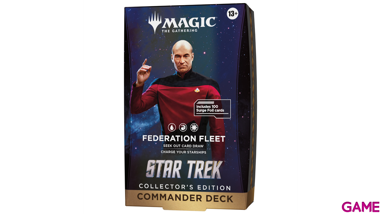 Mazo de cartas Magic: The Gathering Star Trek Commander Deck Collector - Federation Fleet (inglés)-0