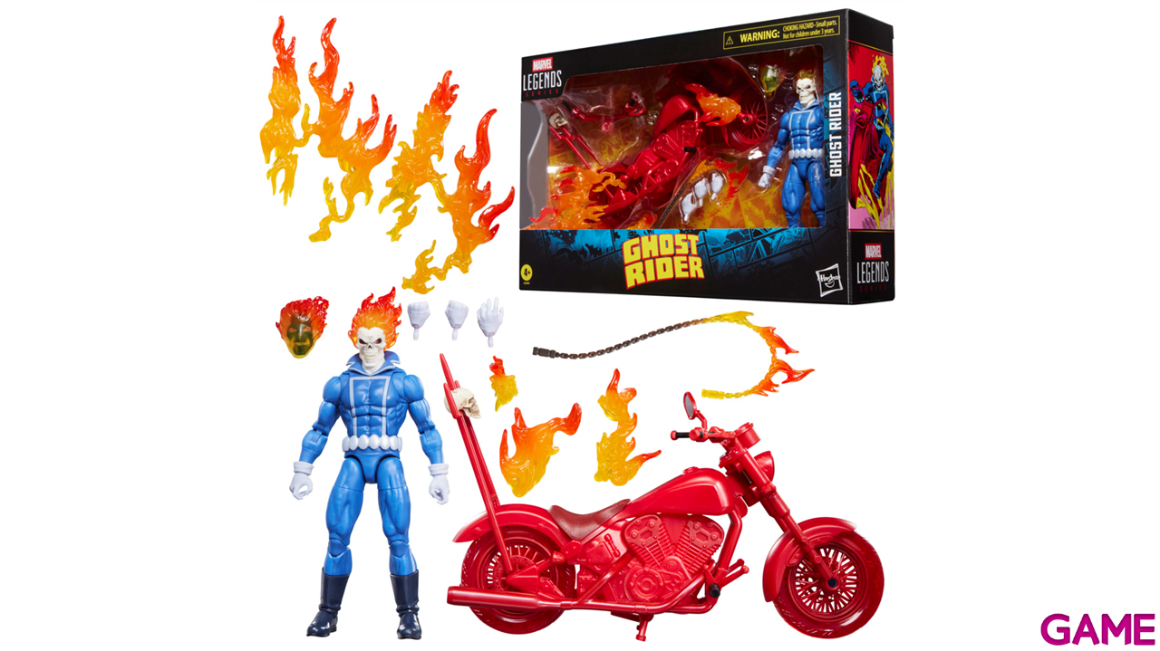 Pack Figura Ghost Rider & Motorcycle Marvel Legends Series de 15 cm-14