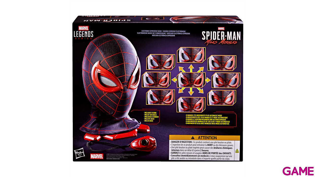 Replica mascara electronica expresiva Marvel Spider-Man Miles Morales-2