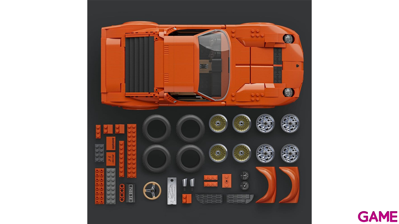 Set de Construccion Hot Wheels Premium Mattel Brick Shop Building Set 1/12 Lamborghini Miura P400 SV-4