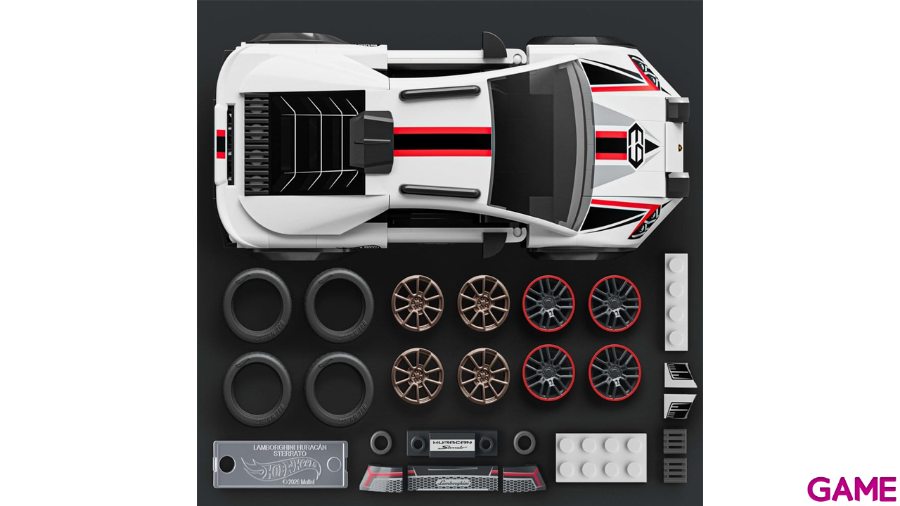 Set de Construccion Hot Wheels Speed Mattel Brick Shop Building Set 1/32 Lamborghini Huracán Sterrato-2